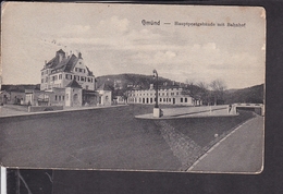 Schwäbisch Gmünd  Postamt Und Bahnhof 1912 - Schwaebisch Gmünd