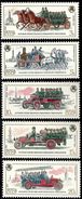 USSR Russia 1984 History Fire Engine Horse Drawn Crew Wagon 19C Steam Pump Transport Trucks Stamps Mi 5461-65 Sc 5319-23 - Andere (Aarde)