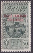 Italy-Colonies And Territories-Aegean General Issue-Rodi A14 1932 Air Mail Garibaldi 50c Green Gray Used - General Issues