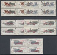 USSR Russia 1984 Block History Fire Engine Horse Drawn Crew Wagon Steam Pump Transport Truck Stamps Mi 5461-5 Sc 5319-23 - Andere (Aarde)