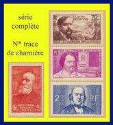 N° 436 À 439 CHÔMEURS INTELLECTUELS 1939 - PUVIS DE CHAVANNES DEBUSSY BALZAC CLAUDE BERNARD - N* TRACE DE CHARNIÈRE - - Unused Stamps