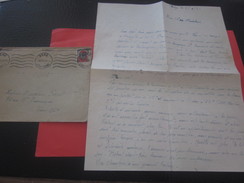 1950 Enveloppe Et Courrier Evenements Flamme Bone Constantine Algérie(1924-62)Europe-France(ex-colonie-Lettre & Document - Covers & Documents