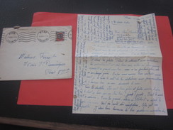 1950 Enveloppe Et Courrier Evenements Flamme Bone Constantine Algérie(1924-62)Europe France Ex-colonie Lettre & Document - Covers & Documents