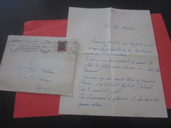 1950 Enveloppe Et Courrier Evenements Flamme Bone Constantine Algérie(1924-62)Europe France(ex-colonie Lettre & Document - Covers & Documents