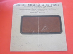 Société Marseillaise De Crédit France(ex-colonie>CONSTANTINE  Algérie (1924-1962) Lettre à Entête & Document - Covers & Documents