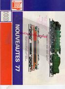 CATALOGUE JOUETS- JOUEF NOUVEAUTES 1977- LOCOMOTIVE GARE TRAINS- CACHET FARANDOLE ANGOULEME- HO-FERRARI-PORSCHE LIGIER - Ferrocarril & Tranvías