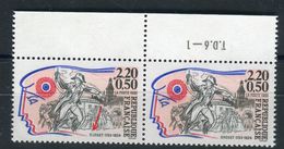 France - N° Yvert 2569 / Maury 2572 , Variété  " Lettre Tronquée "  Tenant à Normal  Neufs Luxes - Ref V1 - Nuevos