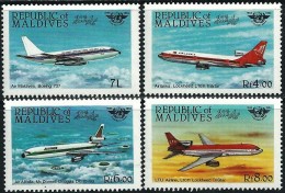 MALDIVES Avion, Avions, Plane. Yvert N° 978/81 ** MNH - Vliegtuigen