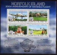 NORFOLK Avion, Avions, Plane. Bicentenaire Des Premiers Vols, Yvert BF 5** MNH - Aviones