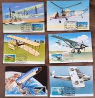 SAO TOME ET PRINCIPE Avions, Avions, Aviateurs, Plane. Yvert N°572/77 Sur 6 Cartes Maximums, FDC, 1er Jour - Aviones