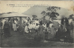 Guinée Française  - 55- KINDIA -un Coin Du Marché,à Gauche La Maison Beynis -ed. Comptoir Parisien - Französisch-Guinea