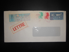 France Poste Aerienne Lettre Recommande De Nice 1988 Pour Beausoleil , Cachet Rouge - 1960-.... Lettres & Documents