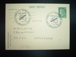 CP EP MARIANNE DE CHEFFER 0,30 OBL. 4 AVR. 1974 13226 MARSEILLE CEDEX 2 STAND PTT PROMOLOISIRS CODE POSTAL - Zipcode