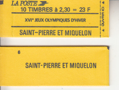 1990 St. Pierre Miquelin SPM Winter Olympics  Complete Booklet Carnet "unexploded"    MNH - Postzegelboekjes