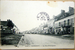 58 GUERIGNY LA RUE PRINCIPALE  VOYAGE EN 1906 - Guerigny