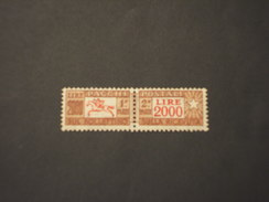 ITALIA REPUBBLICA - Pacchi Postali 1957 CAVALLINO L. 2000, St. 2a,dent. 13 1/2, Dentellatura Pettine- NUOVI(++) - Paketmarken