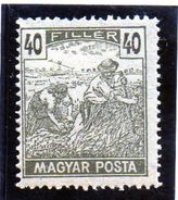 B - 1916 Ungheria - Mietitori (nuovo Linguellato) - Unused Stamps