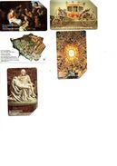 VATICANO MINI LOTTO DI 5 SCHEDE USATE GOLDEN: 9 - 19 - 29 - 37 - 39 - Vatican