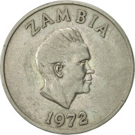 Monnaie, Zambie, 20 Ngwee, 1972, British Royal Mint, TTB, Copper-nickel, KM:13 - Zambie