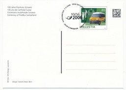 SUISSE - 3 ENTIERS POSTAUX (CP) - Centenaire Du Car Postal - 1906 / 2006 Oblitération Premier Jour Detlingen - Postwaardestukken