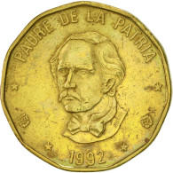 Monnaie, Dominican Republic, Peso, 1992, TTB+, Laiton, KM:80.1 - Dominicaanse Republiek