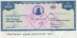 ZIMBABWE $50000 EMERGENCY TRAVELLERS CHEQUE 2003 AD PICK NO.19 UNCIRCULATED UNC - Zimbabwe