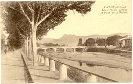 26/CPA - Crest - Quai Henri Latune Et Pont De La Drome - Crest