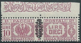 1945 LUOGOTENENZA PACCHI POSTALI 10 LIRE MNH ** - E90 - Colis-postaux