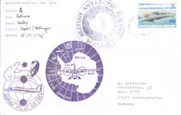 BRITISH ANTARCTIC TERRITORY 1998 COVER - HALLEY, BRITISH ANTARCTIC SURVEY, GERMAN POLAR AIR CREW - Lettres & Documents