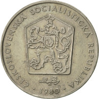 Monnaie, Tchécoslovaquie, 2 Koruny, 1980, TTB+, Copper-nickel, KM:75 - Czechoslovakia