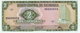 NICARAGUA 2 CORDOBAS BANKNOTE 1972 PICK NO.121 UNCIRCULATED UNC - Nicaragua