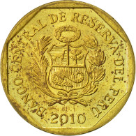 Monnaie, Pérou, 10 Centimos, 2010, Lima, TTB, Laiton, KM:305.4 - Pérou