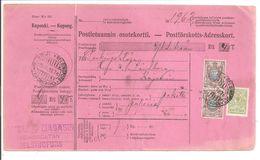 Finland.Postförskottadreskort  Helsinki>Kangasta 1912. 0,85M PAIR - Cartas & Documentos