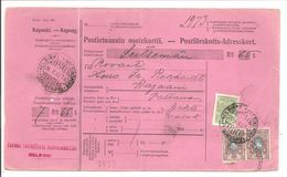 Finland.Postförskottadreskort  Helsinki>Kangasta 1912. 0,85M PAIR - Briefe U. Dokumente