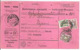 Finland.Postförskottadreskort  Helsinki>Kangasta 1912. 1,45M - Brieven En Documenten