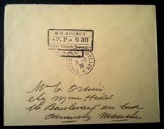 Cachet Affranchissement De Fortune "P.P." 0 30 St PIERRE Du 7 7 26 Sur Enveloppe Pour Avranches Manche - Storia Postale