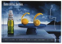 Carte Publicitaire--2002--Bière Kronenbourg 1664--(citron) - Alcools