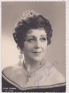 LYNE CUMIA,CARTE PHOTO,ARTISTE LYRIQUE,OPERA,LIRICA,LIYRIC,SOPRANO,PHOTO VINTAGE,DEDICACE,AUTOGRAPHE,SYGNATURE - Oper