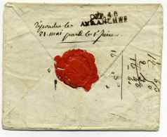 Debourse D'AVRANCHES Sur Lettre Du MINSITRE DE LA GUERRE / Dept 48 MANCHE / Ind 20 - 1801-1848: Precursors XIX