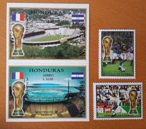 Honduras Football Soccer World Cup France 1998  Stamps + Block  MNH - 1998 – France