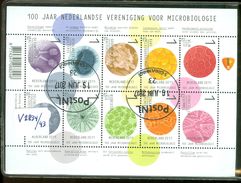 NEDERLAND * V 2834 - 2843 * MICROBIOLOGIE * BLOK * BLOC * BLOCK *  NETHERLANDS * POSTFRIS GESTEMPELD * C.W 20,00 - Gebraucht