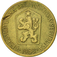 Monnaie, Tchécoslovaquie, Koruna, 1983, TTB, Aluminum-Bronze, KM:50 - Czechoslovakia