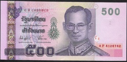 THAILAND  P107a  500 BAHT 2001 #8F  FIRST Signature 74    AU+/UNC - Tailandia