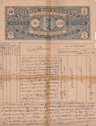 COCHIN State  1R8A...DAMAGED...  Stamp Paper  Type 65  # 99580  Inde Indien  India Fiscaux Fiscal Revenue - Cochin