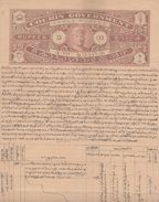 COCHIN State  3 Rs  Stamp Paper  Type 65  # 99581  Inde Indien  India Fiscaux Fiscal Revenue - Cochin