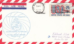 Comet Kohoutek Postal Card Cover, Far Ultraviolet Observatory Skylab Space Station 1974 Cover 21-cent US Air Mail Stamp - Noord-Amerika