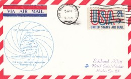 Comet Kohoutek Postal Card Cover, Far Ultraviolet Observatory Skylab Space Station 1974 Cover 21-cent US Air Mail Stamp - North  America