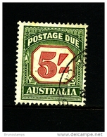 AUSTRALIA - 1959  POSTAGE   DUES  5/ CARMINE&DEEP GREEN NEW DESIGN  FINE USED  SG D131a - Impuestos