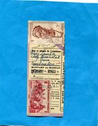 Marcophilie-Soudan FrançaisAVION->Françe-coupon De Mandat 500 Frs Cad Bamako- Avril 1949 Affranchi-2 Stamp AOF 4frs - Cartas & Documentos