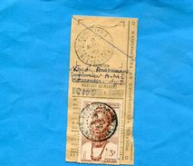 Marcophilie-Guinée Fse>Françe-coupon De Mandat 6000frs Cad-Kouroussa   1949 Affranchi-2 Stamp AOF 3 Frs - Brieven En Documenten